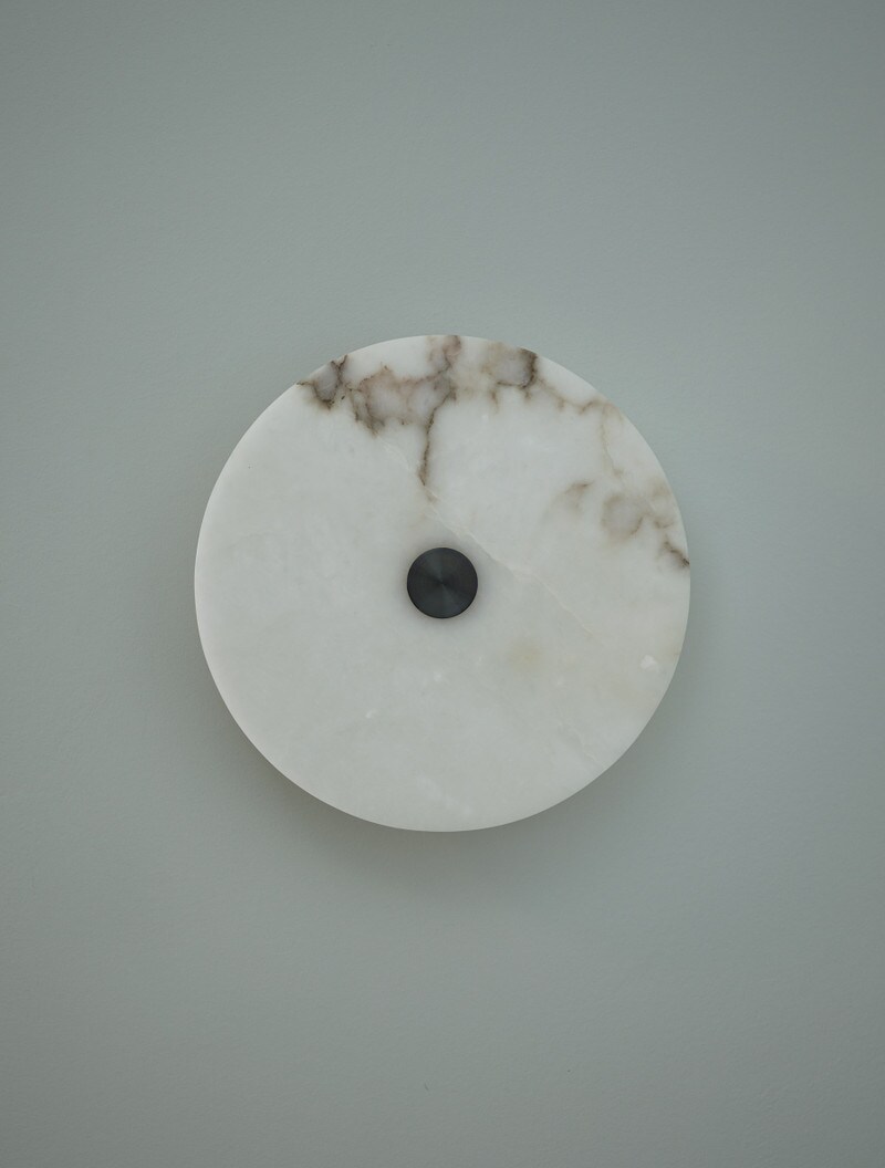 Alabaster Eclipse 14" shown in Blackened Brass, Alabaster
